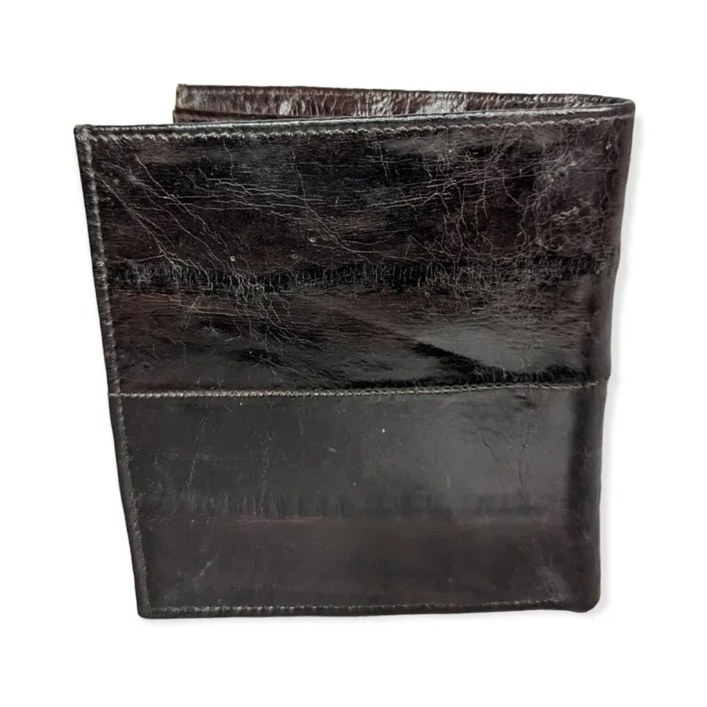 Men's Dark Brown Eel Skin Wallet